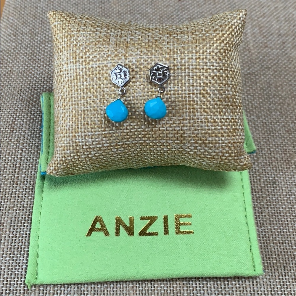 Anzie turquoise earrings sterling silver